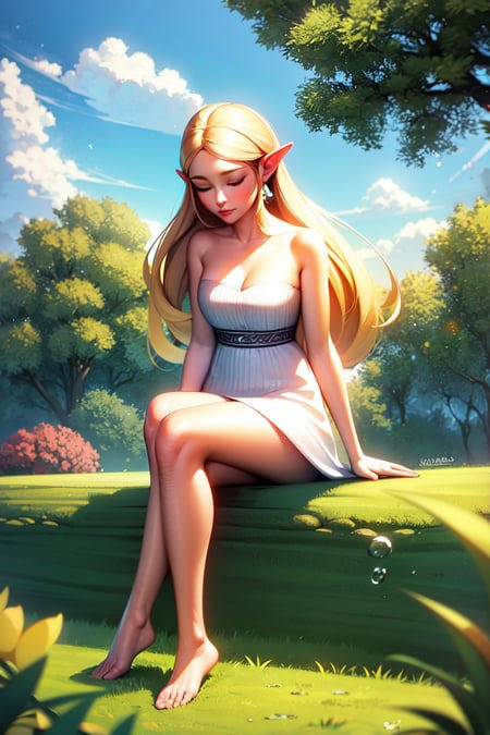 11866-1140169225-princess zelda, 1girl, bare legs, bare shoulders, blonde hair, breasts, closed eyes, closed mouth, commentary, dress, english co.png